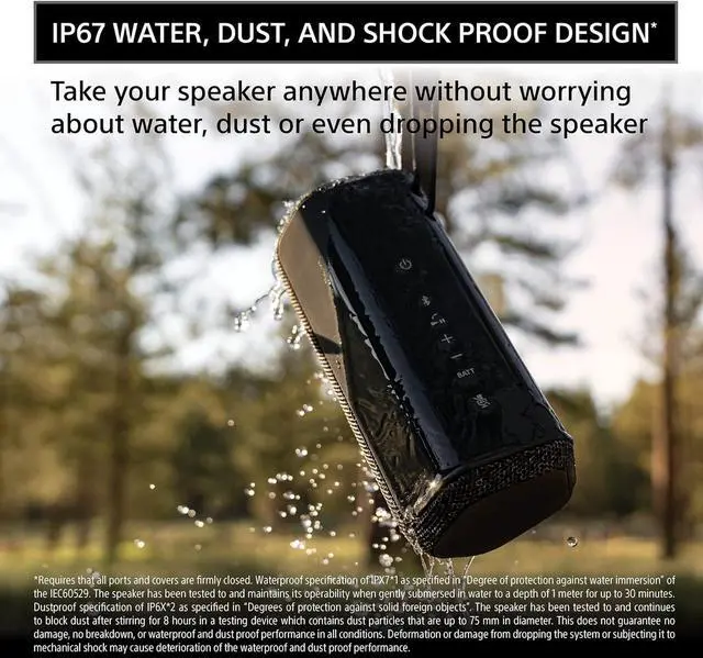Alt view image 3 of 7 - Sony SRS-XE200 X-Series Wireless Ultra Portable Bluetooth Speaker