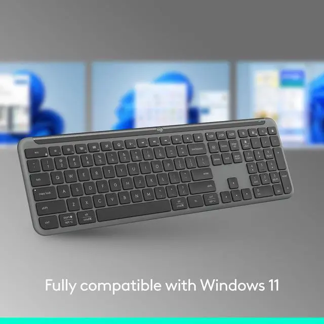 Alt view image 5 of 7 - Logitech Signature Slim K950 Wireless Keyboard - Compatible Windows, Mac, Chrome - Graphite