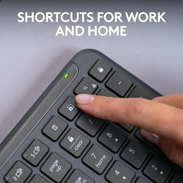 Alt view image 6 of 7 - Logitech Signature Slim K950 Wireless Keyboard - Compatible Windows, Mac, Chrome - Graphite