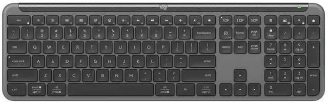Alt view image 2 of 7 - Logitech Signature Slim K950 Wireless Keyboard - Compatible Windows, Mac, Chrome - Graphite