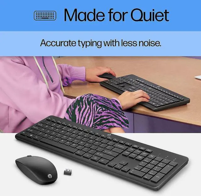 Alt view image 7 of 7 - HP 230 Wireless Mouse and Keyboard Combo