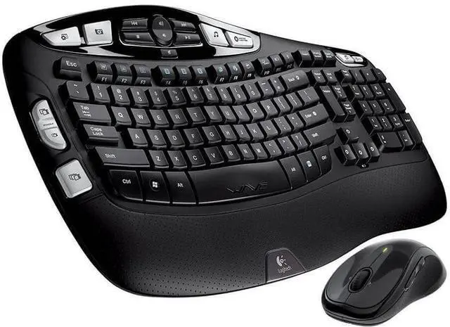 Alt view image 6 of 7 - Logitech MK550 Wireless Wave Keyboard and Mouse Combo - Ergonomic Wave Design - Black