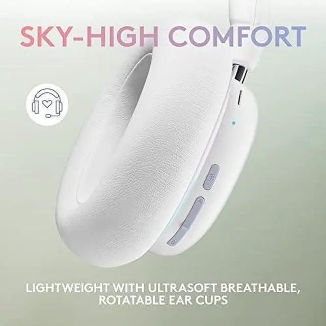 Alt view image 7 of 7 - Logitech G735 Wireless Gaming Headset - Detachable Mic - White Mist