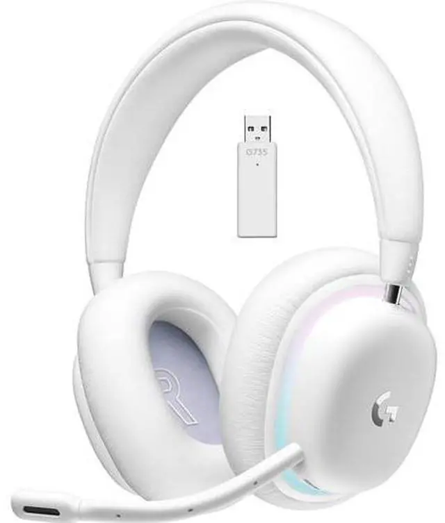 Main image of Logitech G735 Wireless Gaming Headset - Detachable Mic - White Mist