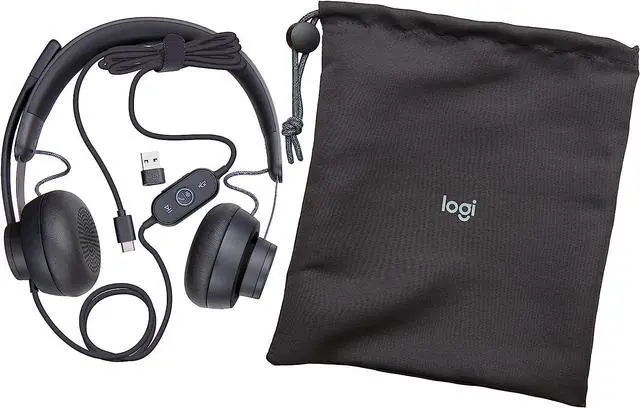 Alt view image 7 of 7 - Logitech Zone Wired Noise Cancelling Headset - Graphite