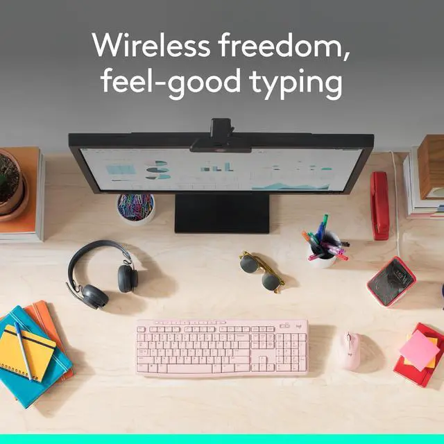 Alt view image 2 of 7 - Logitech MK270 Wireless Keyboard and Mouse Combo - Rose