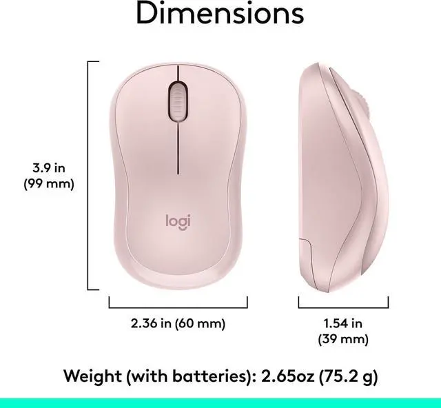 Alt view image 7 of 7 - Logitech MK270 Wireless Keyboard and Mouse Combo - Rose