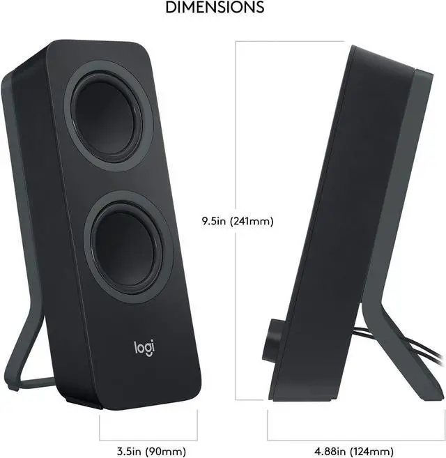 Alt view image 5 of 5 - Logitech Z207 2.0 Multi Device Bluetooth Computer Speakers (Black)