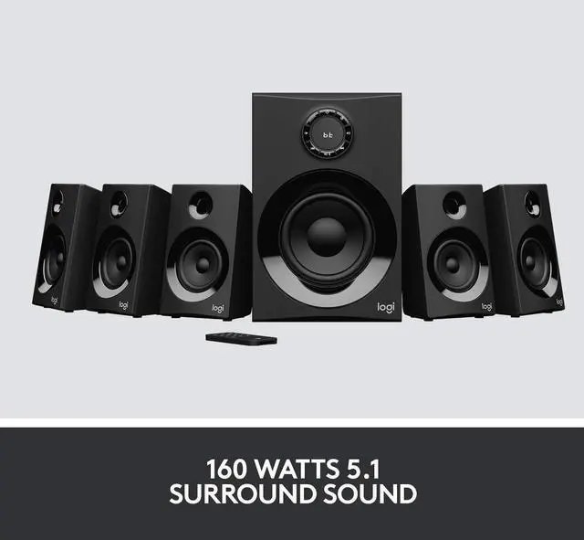 Alt view image 2 of 6 - Logitech Z606 5.1-Channel Computer Speaker System with Bluetooth