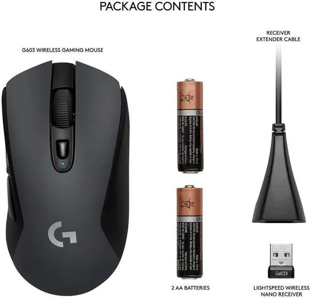 Alt view image 6 of 7 - Logitech G603 LIGHTSPEED Wireless Gaming Mouse