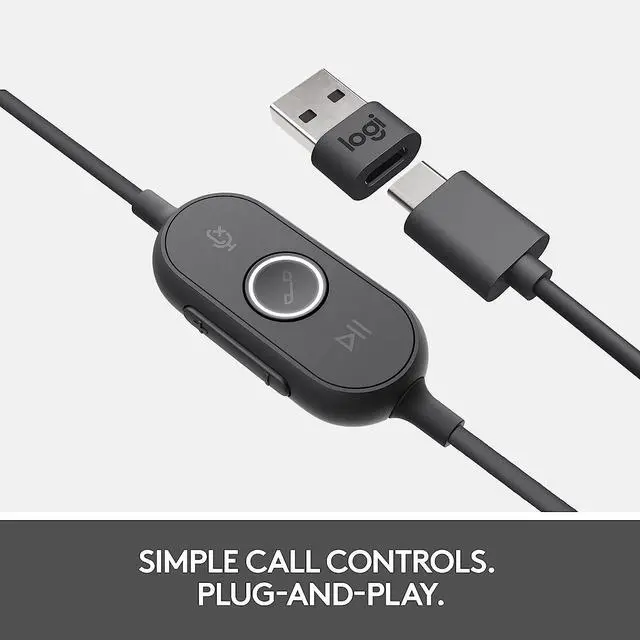 Alt view image 4 of 7 - Logitech Zone Wired Noise Cancelling Headset - Graphite