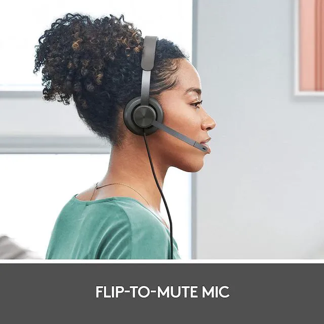 Alt view image 3 of 7 - Logitech Zone Wired Noise Cancelling Headset - Graphite