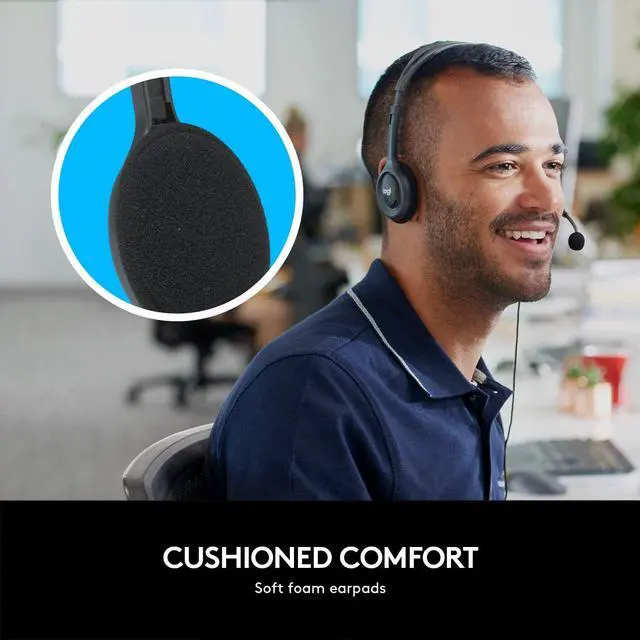 Alt view image 2 of 7 - Logitech H111 On-Ear Stereo Headset