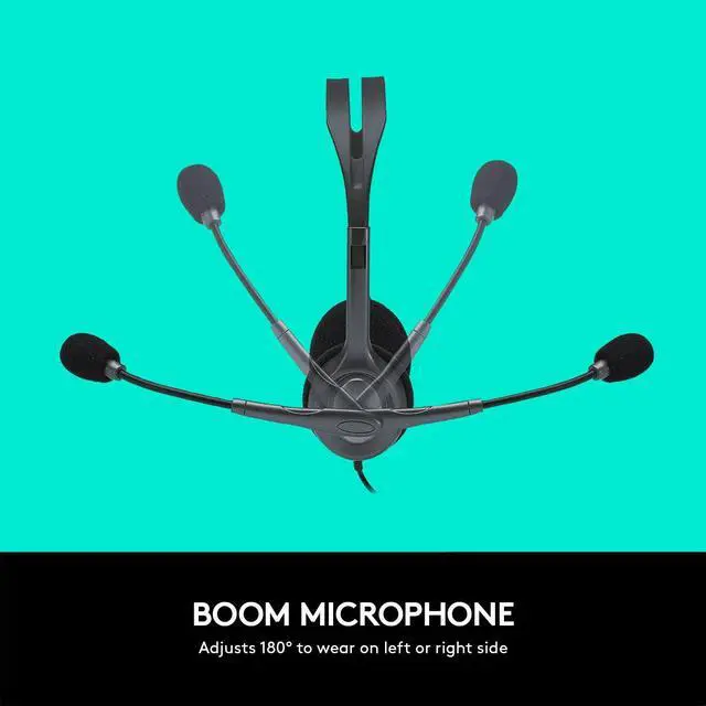 Alt view image 4 of 7 - Logitech H111 On-Ear Stereo Headset