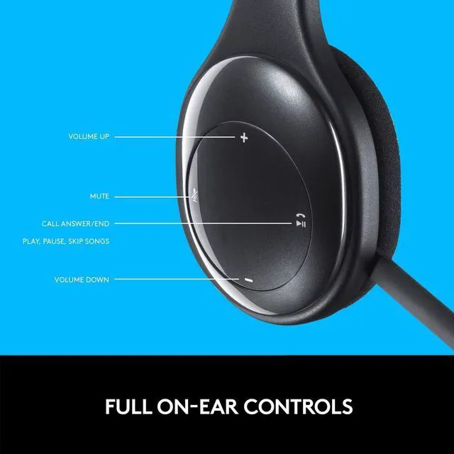 Alt view image 3 of 7 - Logitech H800 Bluetooth Wireless Headset with Mic for PC, Tablets and Smartphones