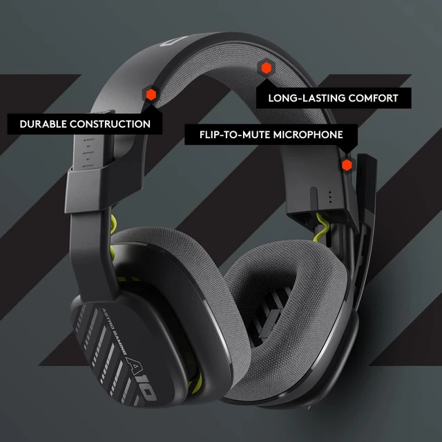 Alt view image 6 of 7 - Logitech G Astro A10 Gen 2 Cross-Platform Wired Gaming Headset - Black/PS Edition (Works with PlayStation 5)