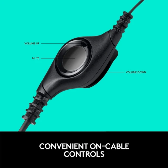 Alt view image 4 of 6 - Logitech H390 USB Wired Headset with Noise Cancelling Microphone