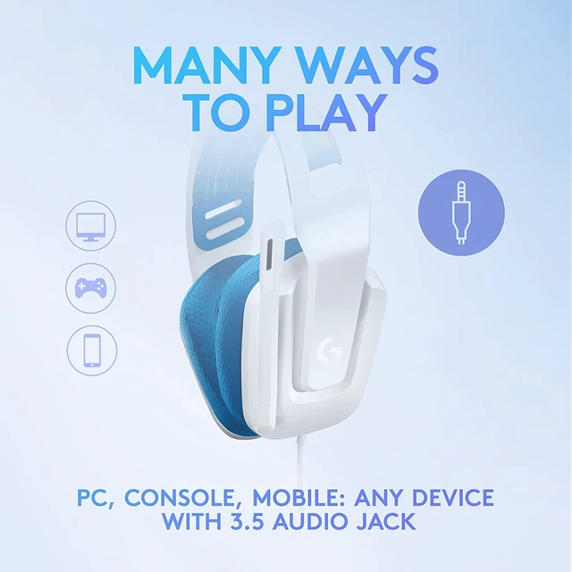 Alt view image 3 of 7 - Logitech G335 Wired Gaming Headset Compatible with PC,PS 4/5,Xbox One,Xbox Series X|S & Nintendo Switch - White