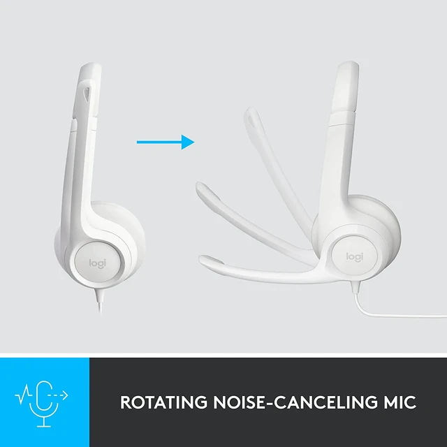 Alt view image 4 of 7 - Logitech H390 USB Wired Headset with Noise Cancelling Microphone