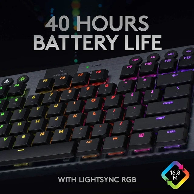 Alt view image 6 of 7 - Logitech G915 TKL Lightspeed Wireless RGB Mechanical Gaming Keyboard