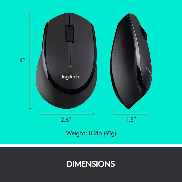 Alt view image 7 of 7 - Logitech Wireless Keyboard & Mouse Combo - 12 Function Keys 2.4GHz 1000DPI USB RF