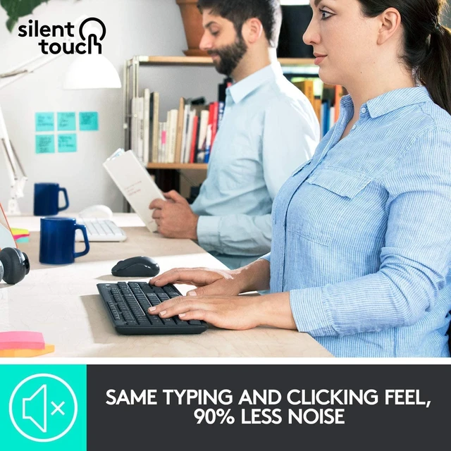 Alt view image 2 of 6 - Logitech MK295 Wireless Mouse & Keyboard Combo with Silent Touch Technology