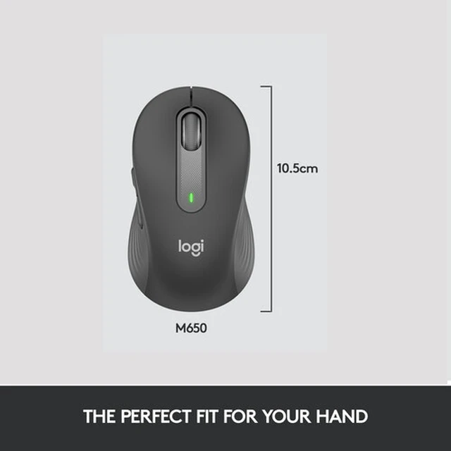 Alt view image 7 of 7 - Logitech Signature M650 Wireless Mouse For Small to Medium Sized Hands - Graphite