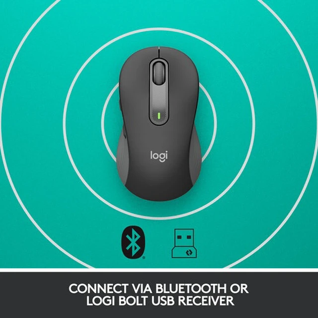 Alt view image 3 of 7 - Logitech Signature M650 Wireless Mouse For Small to Medium Sized Hands - Graphite