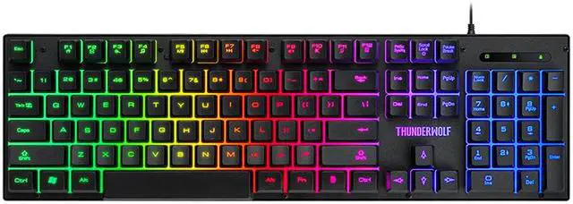 Alt view image 2 of 7 - T-WOLF Thunder TF400 Gaming Set Wolf Luminous Keyboard Mouse Headset Four-in-One Set