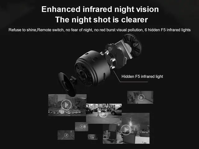 Alt view image 7 of 7 - HD Wireless Network WIFI home Camera baby  1080P Outdoor Sports Night Vision Infrared Camera, Mobile Phone can be Viewed at any time