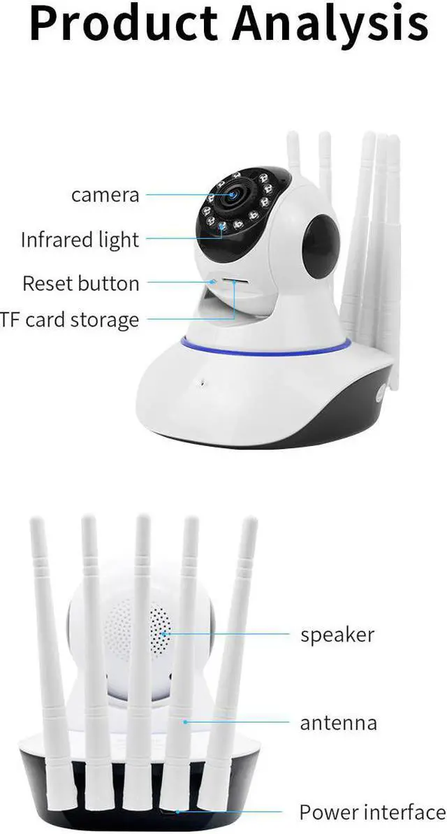 Alt view image 2 of 7 - Security Smart  Indoor PTZ Camera