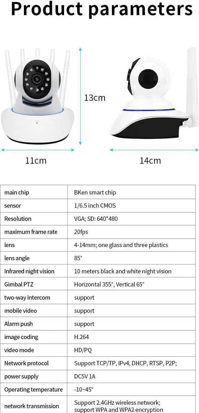 Alt view image 3 of 7 - Security Smart  Indoor PTZ Camera