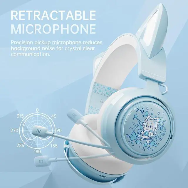 Alt view image 4 of 7 - SOMIC  Stereo Gaming wireless Headset for PC, PS4, Laptops, 7.1 Virtual Surround Sound Headphones, Noise Canceling Over Ear Headphone with Voice Changer Mic and Led Lights