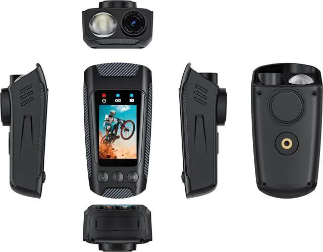 Alt view image 2 of 7 - Wali space BTO3PrO ACTION CAMERA  with IPX 5 4K/60fps, 2500mAh battery support 128G memory  1000LM  LED light with EIS function