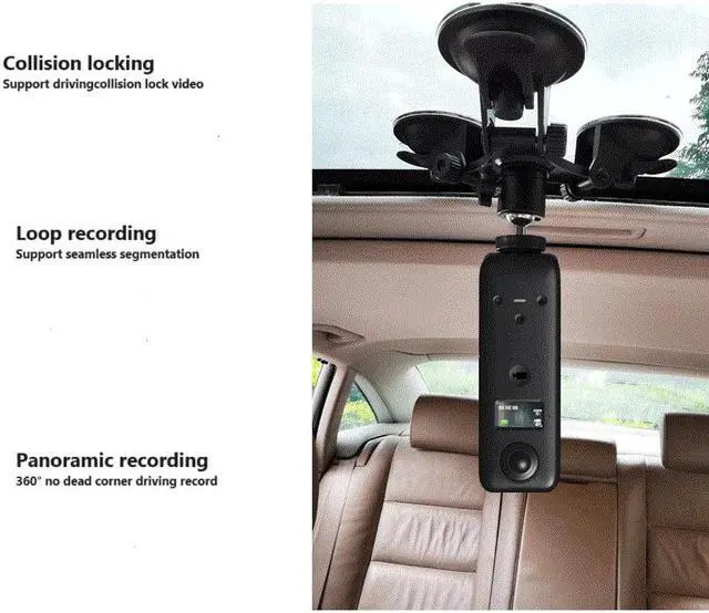 Alt view image 3 of 7 - Wali space I8S 360° Panoramic camera EFL:1.05MM,D-360  H-360,IMX458 13M CMOS *2,  LCD  3.7V 1800mA/H   3840*1920/30FPS  Video Recording  150 minutes ,support WIFI,Recording,Charging