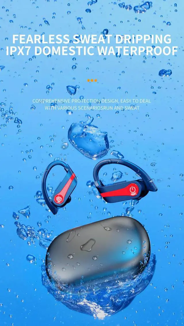 Alt view image 7 of 7 - Wali  space Q63-3 Black Bluetooth 5.3 headset, 15hours  playing time  with 950mAh battery Capacity,Type-C charging port Black/Black