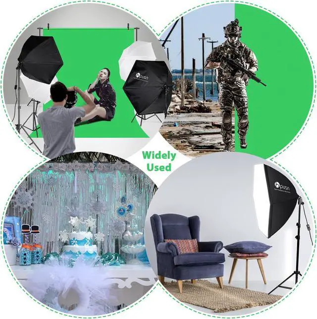 Alt view image 3 of 7 - HPUSN 8.5 x 10 ft Background Support System, Photo Video Studio Light Kit 5500K Umbrellas Softbox Continuous Lighting Kit for Photo Studio Product, Portrait and Video Shoot Photography