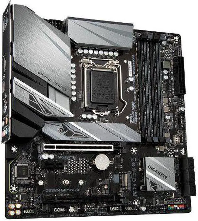 Alt view image 13 of 17 - Gigabyte Z590M GAMING X Intel Z590 Express LGA 1200 Micro ATX DDR4-SDRAM Motherboard