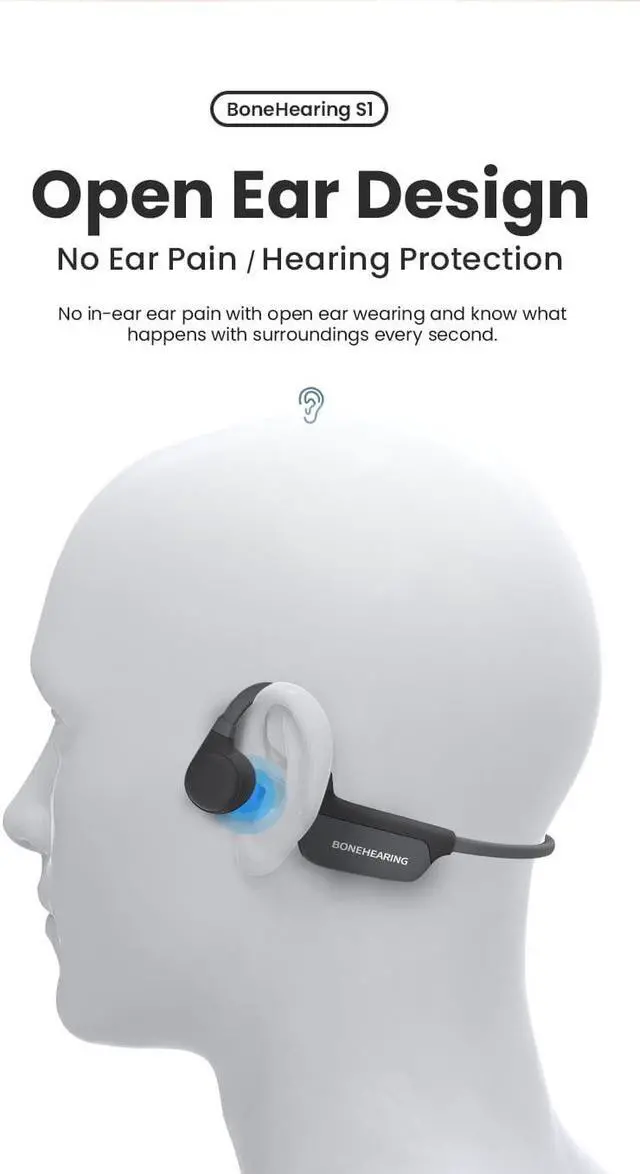 Alt view image 4 of 7 - YES, IT'S HEARING AIDS! 2 in ONE, Bluetooth Bone Conduction Hearing aids, and Bluetooth bone conduction headphones. eEAR-BC-BT-HPH The First Bone Conduction Military Grade, Hearing Amplifier aids