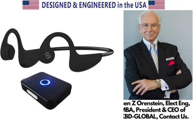 Main image of eEAR-BC-BT-Tx 002 eEAR Bone Conduction Hearing Aids with Sound Transmitter. YES, IT'S HEARING AIDS, 2 in ONE, Bone Conduction Bluetooth headphones, military grade technology
