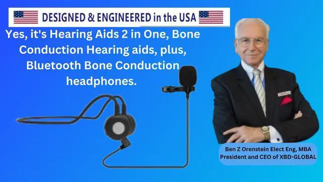 Main image of eEAR-BC-BT-MIC15-HP Best Bone Conduction hearing aids in its class, with detached high sensitivity pickup microphone, for best best sound and voice quality, and noise cancelation