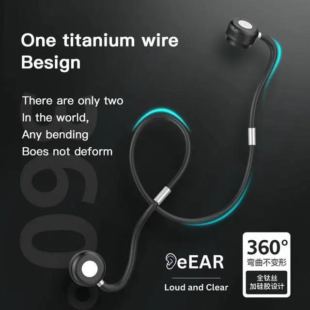 Alt view image 3 of 6 - eEAR-BC-BT-MIC15-HP Best Bone Conduction hearing aids in its class, with detached high sensitivity pickup microphone, for best best sound and voice quality, and noise cancelation