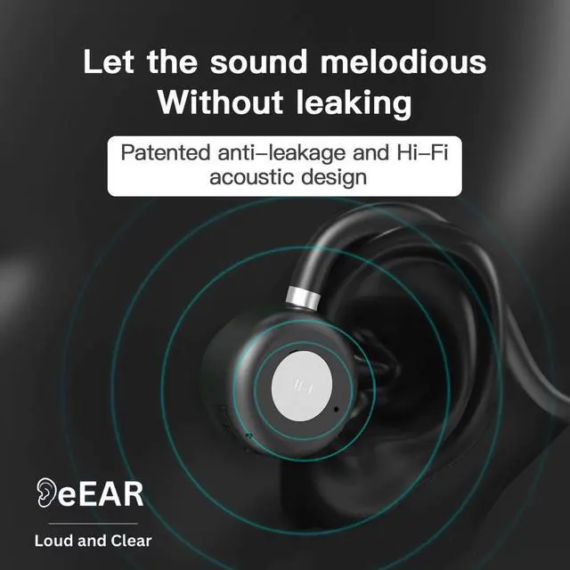 Alt view image 4 of 6 - eEAR-BC-BT-MIC15-HP Best Bone Conduction hearing aids in its class, with detached high sensitivity pickup microphone, for best best sound and voice quality, and noise cancelation