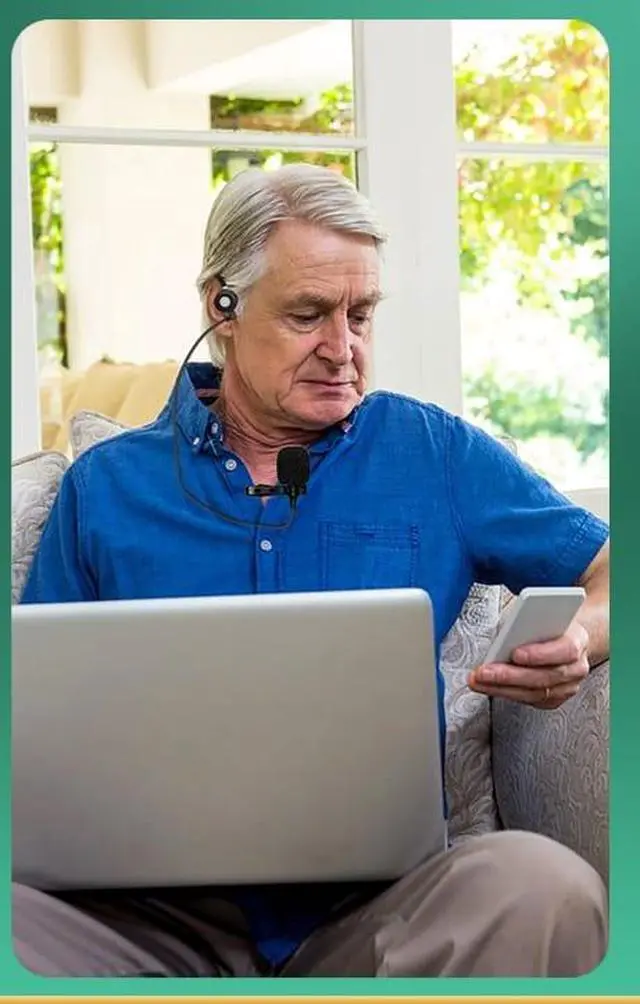 Alt view image 6 of 6 - eEAR-BC-BT-MIC15-HP Best Bone Conduction hearing aids in its class, with detached high sensitivity pickup microphone, for best best sound and voice quality, and noise cancelation