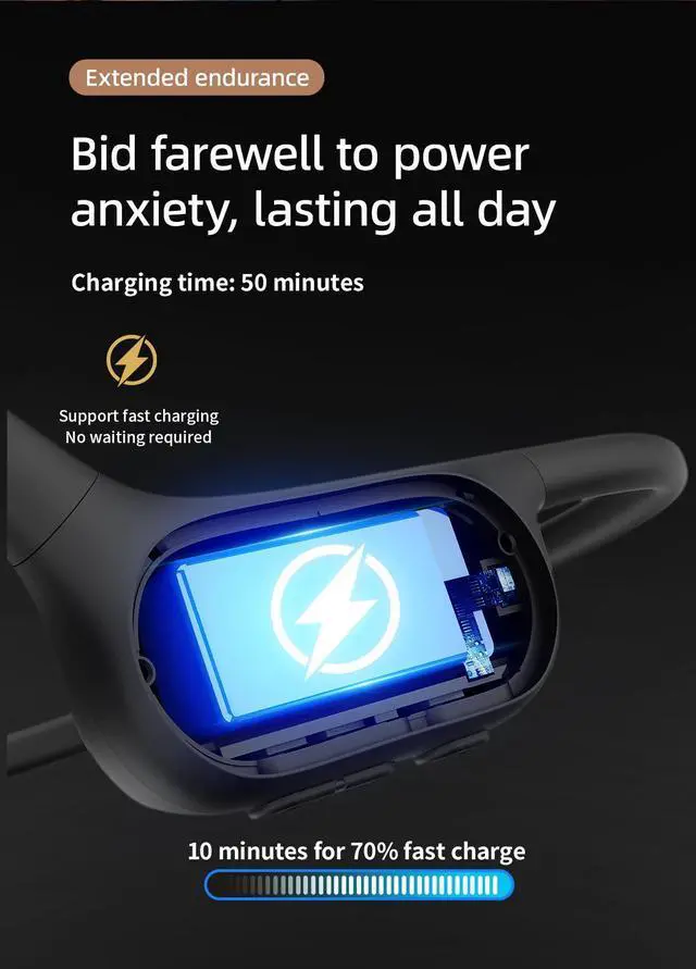 Alt view image 4 of 7 - eEAR-BC-HPH-Pro Bone Conduction Hearing Aids Amplifier Dual Volume Control Voice/Indoor/Outdoor Modes High Gain Fast Charging Noise Cancelling DSP Chip Military Grade Mic Best Bone Conduction Aid