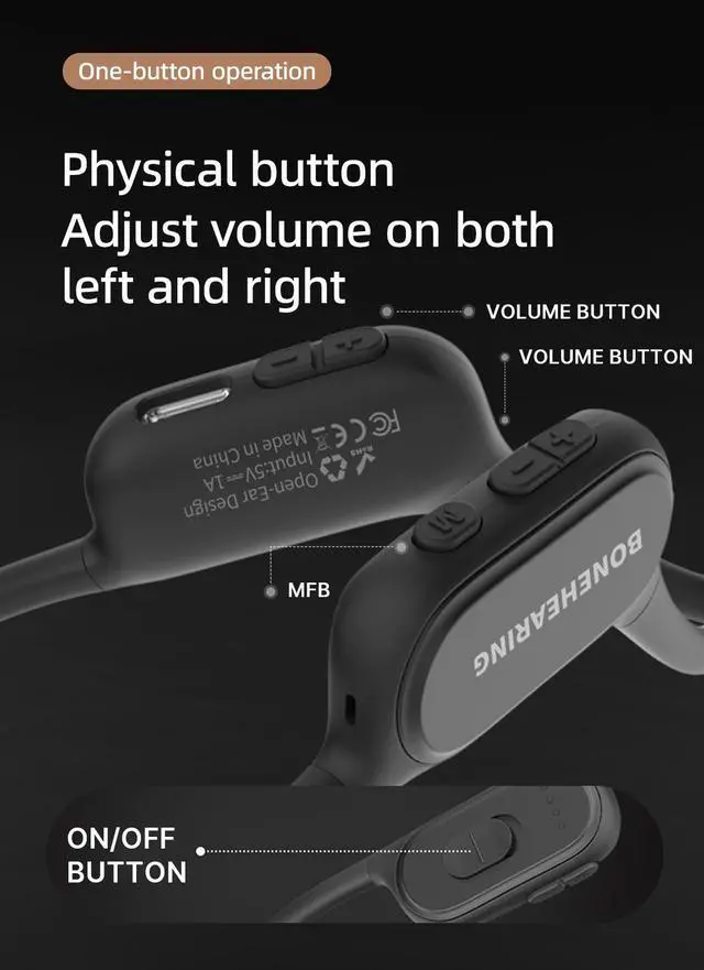 Alt view image 5 of 7 - eEAR-BC-HPH-Pro Bone Conduction Hearing Aids Amplifier Dual Volume Control Voice/Indoor/Outdoor Modes High Gain Fast Charging Noise Cancelling DSP Chip Military Grade Mic Best Bone Conduction Aid