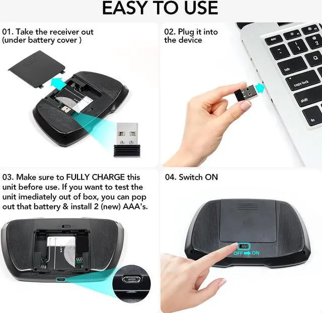 Alt view image 7 of 7 - Wireless Keyboard, Rechargeable 2.4G Mini Keyboard with 7-Color RGB Backlit, Compatible with Mac, Windows