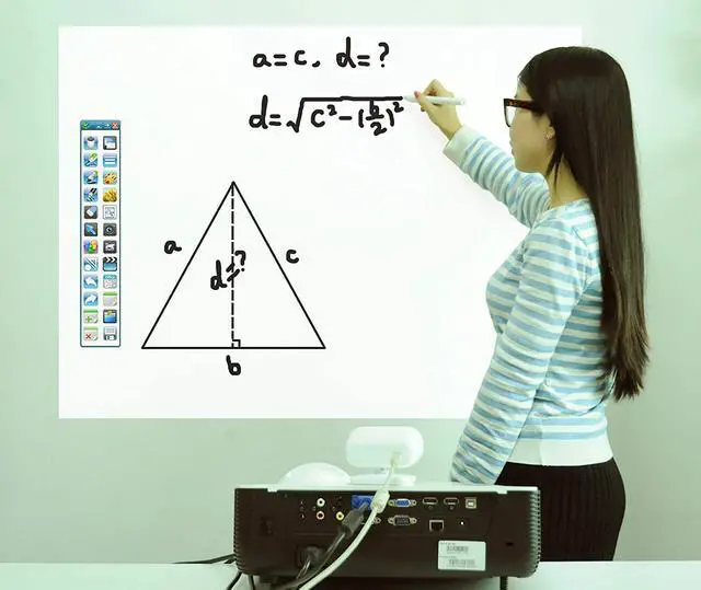 Alt view image 4 of 5 - Design Pie Interactive Whiteboard Induction Receiver Precise Multi-Touch Smart Board For Most Projector Upgrade Accessories