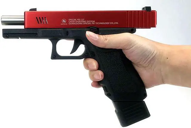 Alt view image 3 of 5 - Specila Pie Somatosensory Electronic Recoil Handle Gun-butt Type Controller For Auxiliary Laser Game Accessories