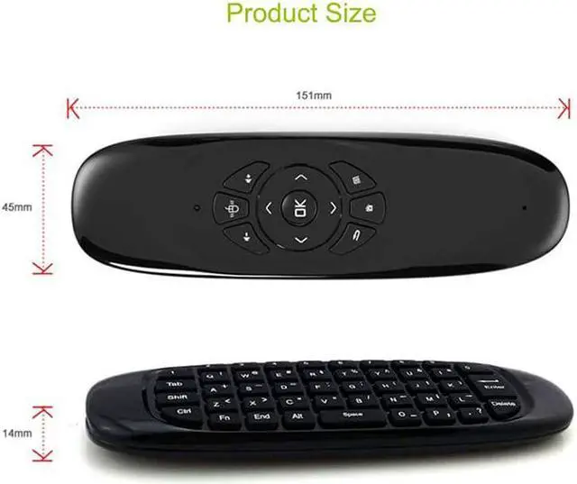 Alt view image 5 of 5 - Design Pie Air Mouse Remote Control Stick With Mini Wireless Keyboard 1pc Original Rii 2.4Ghz for PC Smart TV Android TV BOX